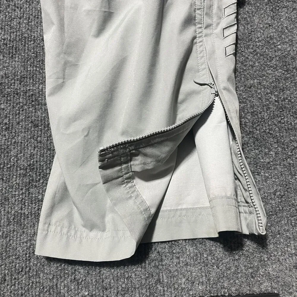 Adidas Pants Mens Large Gray Windbreaker Track Golf Zip Ankle Lightweight - Picture 14 of 14